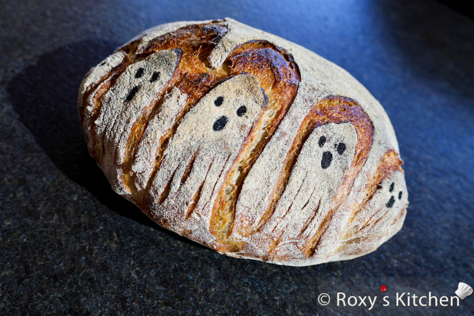 How to Score Ghosts on Bread - A simple step-by-step guide to score ghosts on your bread to give your loaf a spooky, Halloween-inspired look!