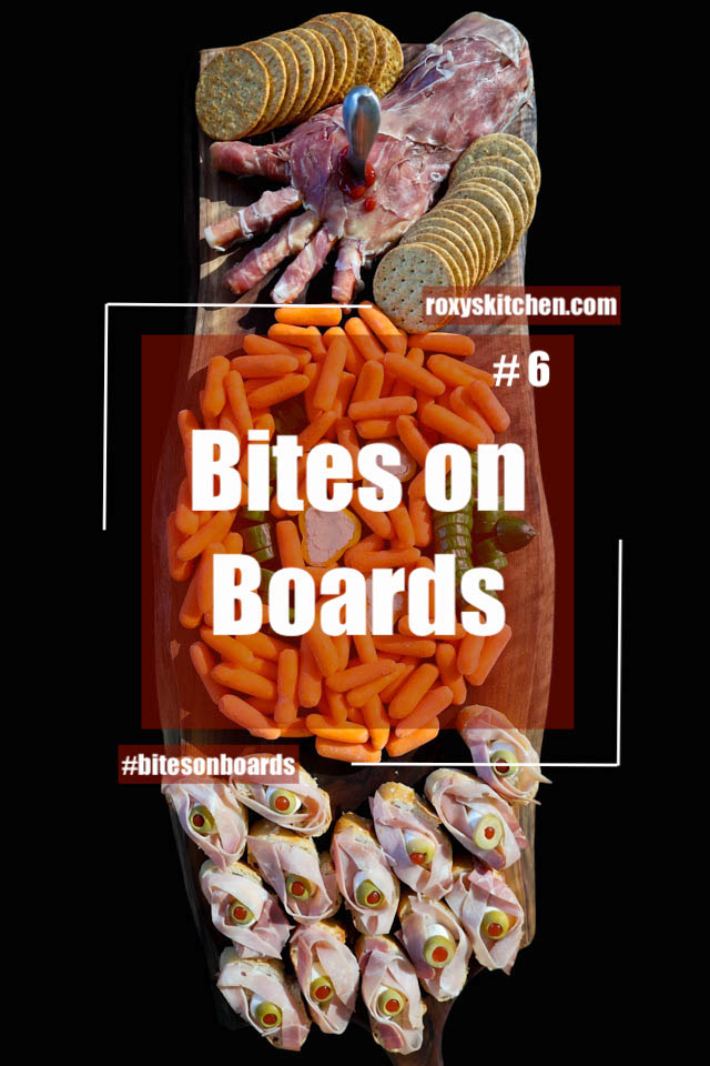 Bites on Boards: # 6 Halloween Haunt - This Halloween Haunt food board is filled with creative and delicious treats that are perfect for celebrating the spooky holiday. 