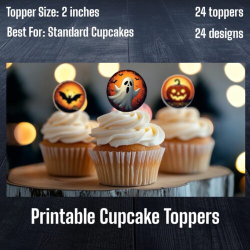 Halloween II Cupcake Toppers (2'') - 24 Designs