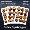 Halloween II Cupcake Toppers (2'') - 24 Designs