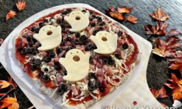 Cheese Ghost Pizza for Halloween