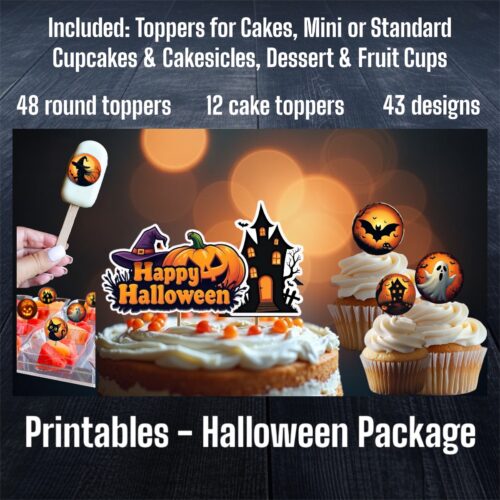 Halloween Package I Printables - Cake & Cupcake Toppers