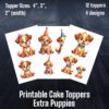 Puppy Cake Toppers - 1st Birthday Package - Extra Puppies!