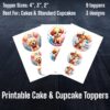 Puppy Cake & Cupcake Toppers Watercolour Collection - BONUS Designs!