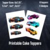 Race Car Cake Toppers for Rocket League Fans