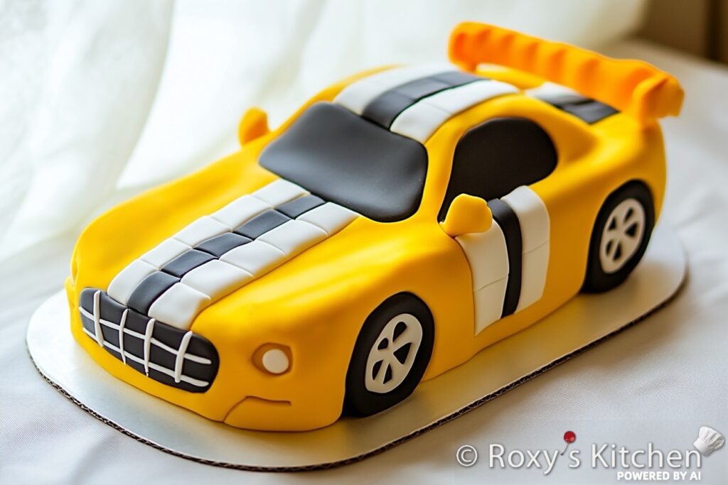 Yellow car cake