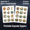 Jungle/Safari Cupcake Toppers (2'') - 24 Designs