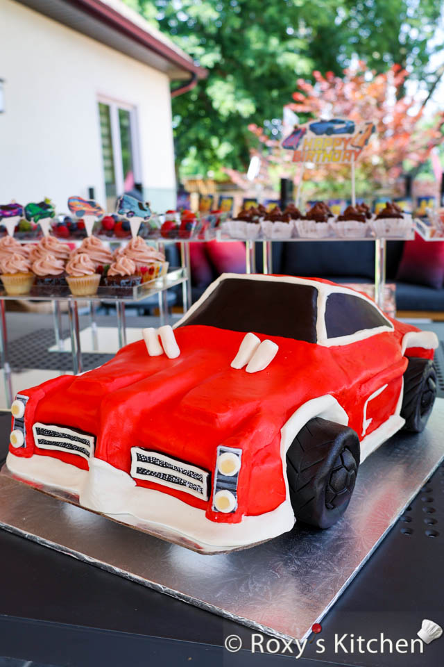 How to Make a Race Car Cake - Tutorial with 50+ Photos & Videos. My kids are Rocket League fans so this year I threw race car-themed birthday parties for them. I made them two race car cakes to go along with the theme, cupcakes, race car-themed cakesicles and other desserts.